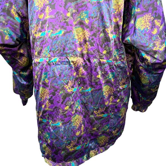 Havoc Size 12 Vintage 80s Ski Jacket Satin Psychedelic Deer Horse Print Winter - Picture 15 of 16